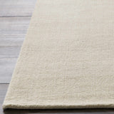 Brockton Solid Wool Light Beige Runner Rug