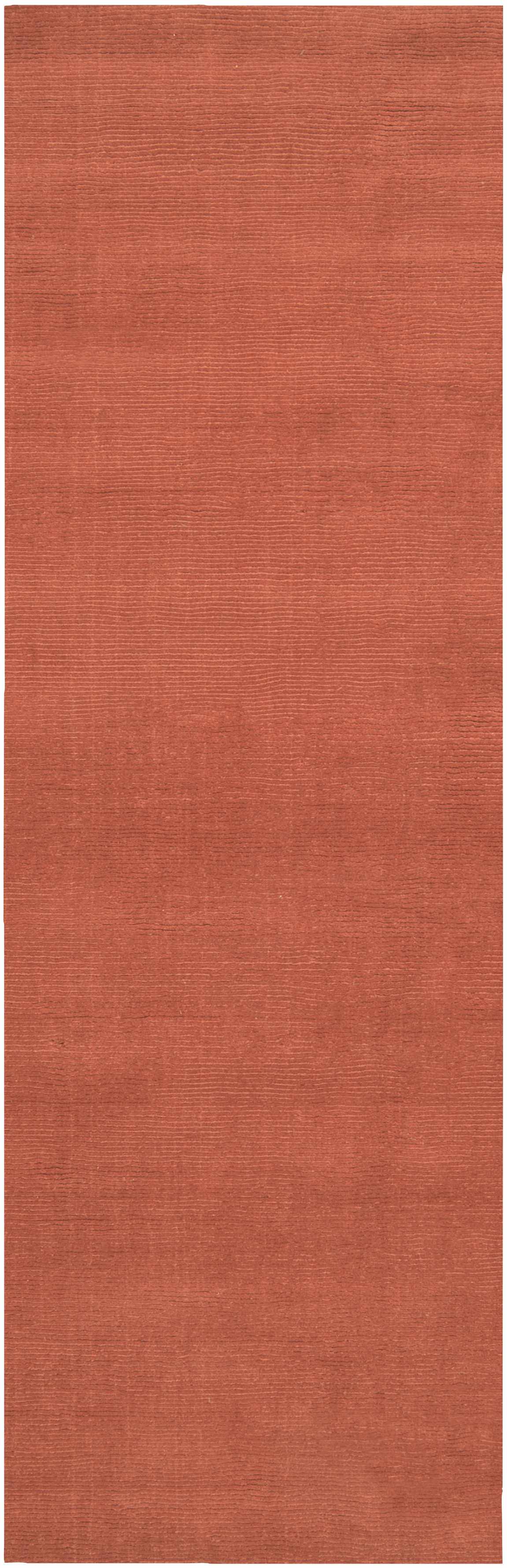 Brockton Solid Wool Orange Runner Rug
