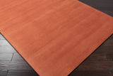 Brockton Solid Wool Orange Runner Rug