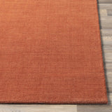 Brockton Solid Wool Orange Runner Rug