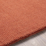 Brockton Solid Wool Orange Runner Rug
