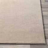 Brockton Solid Wool Tan Runner Rug