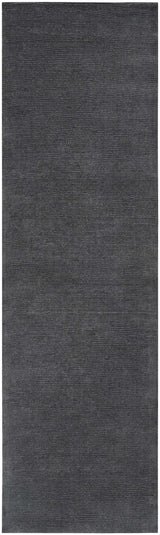 Brockton Solid Wool Charcoal Runner Rug