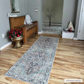 Green Nisa Washable 7ft Runner Rug