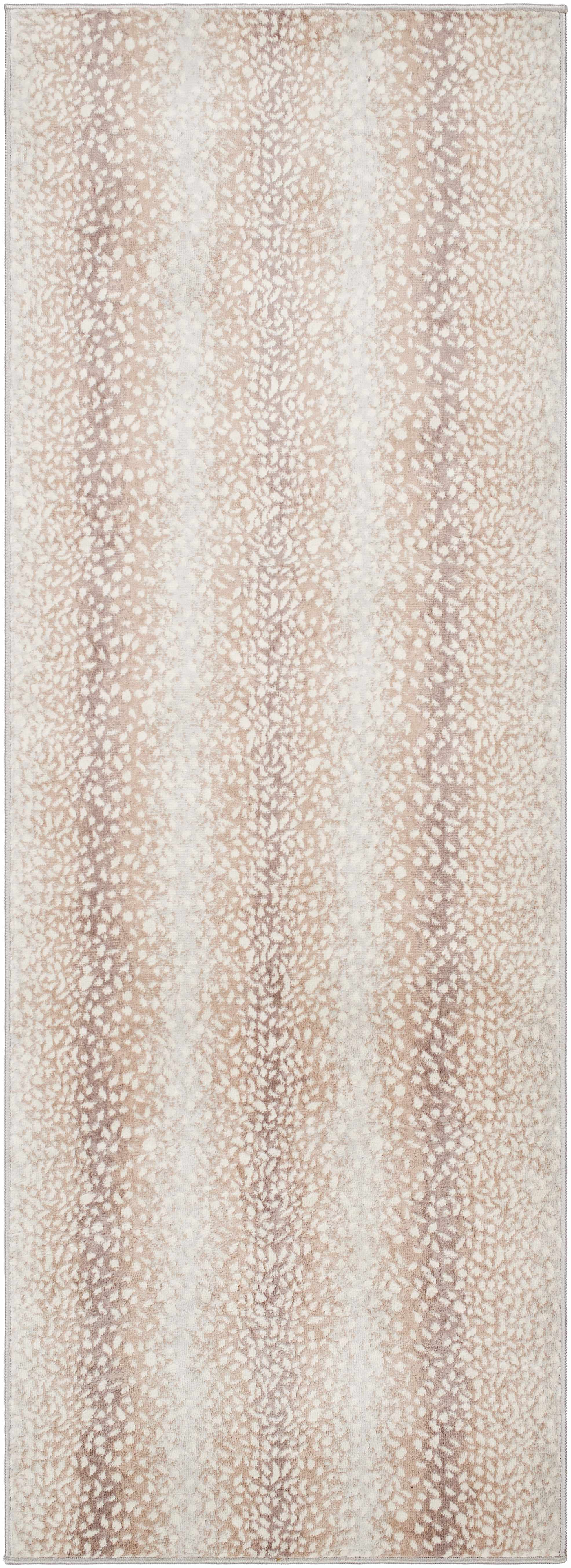 Pointblank Leopard Print Fawn Runner Rug