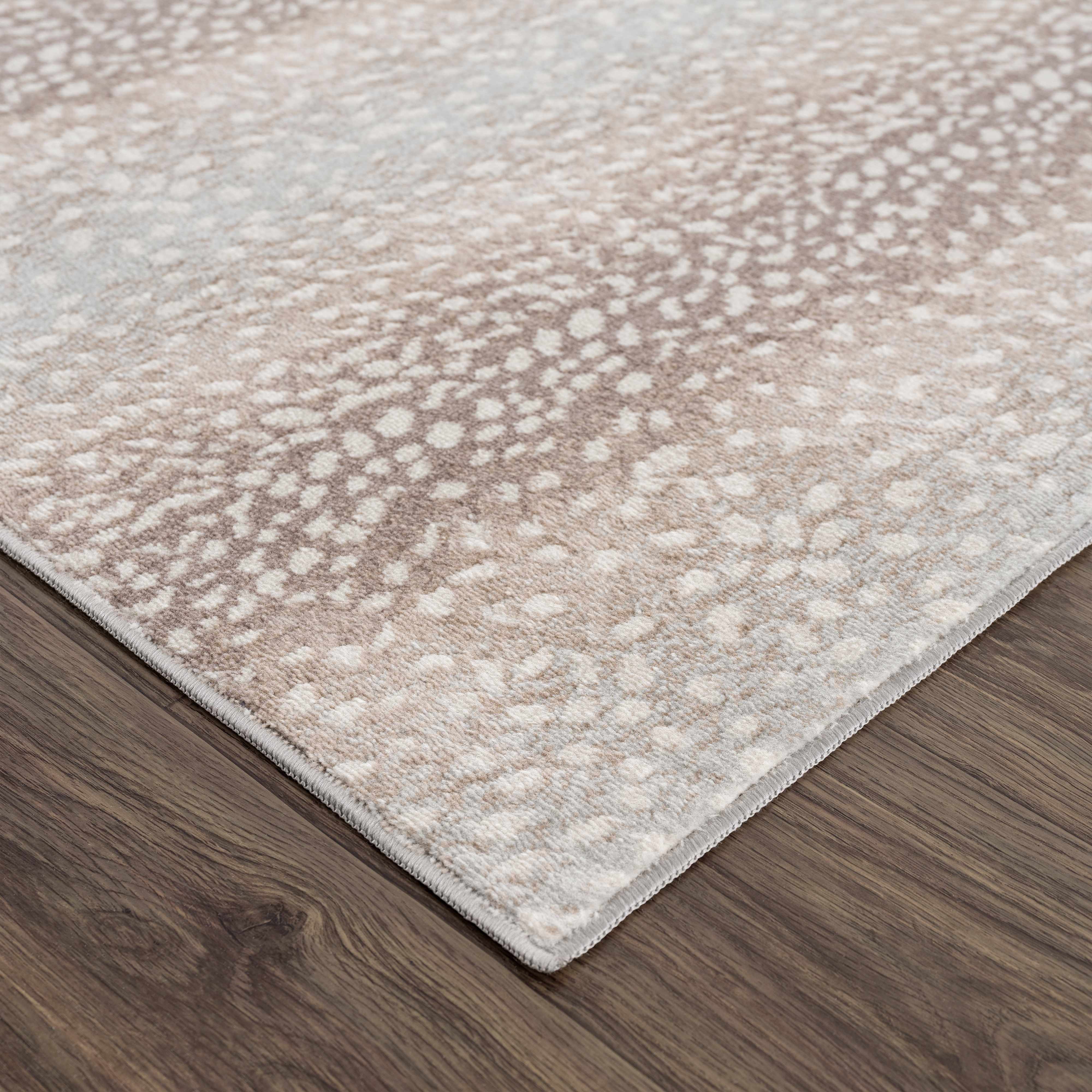 Pointblank Leopard Print Fawn Runner Rug