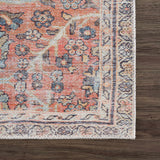 Sample Urpi Rose & Blue Washable Area Rug - Clearance