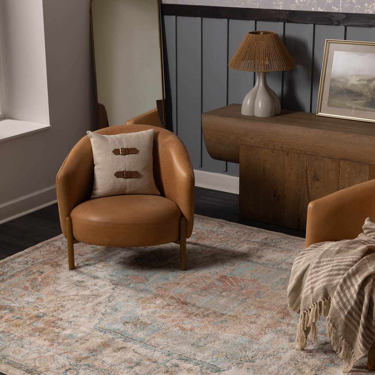 Vaeda Area Rug Vaeda Blue & Beige Medallion Runner Rug – RunnerBo