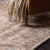 Vaeda Blue & Beige Medallion Runner Rug