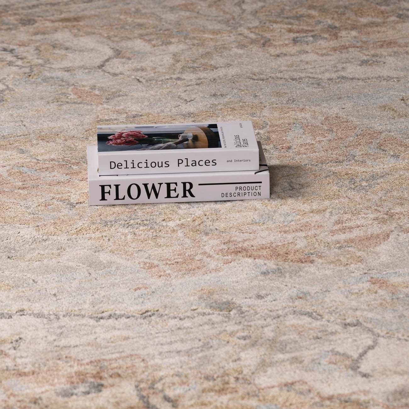 Vaeda Blue & Beige Medallion Runner Rug