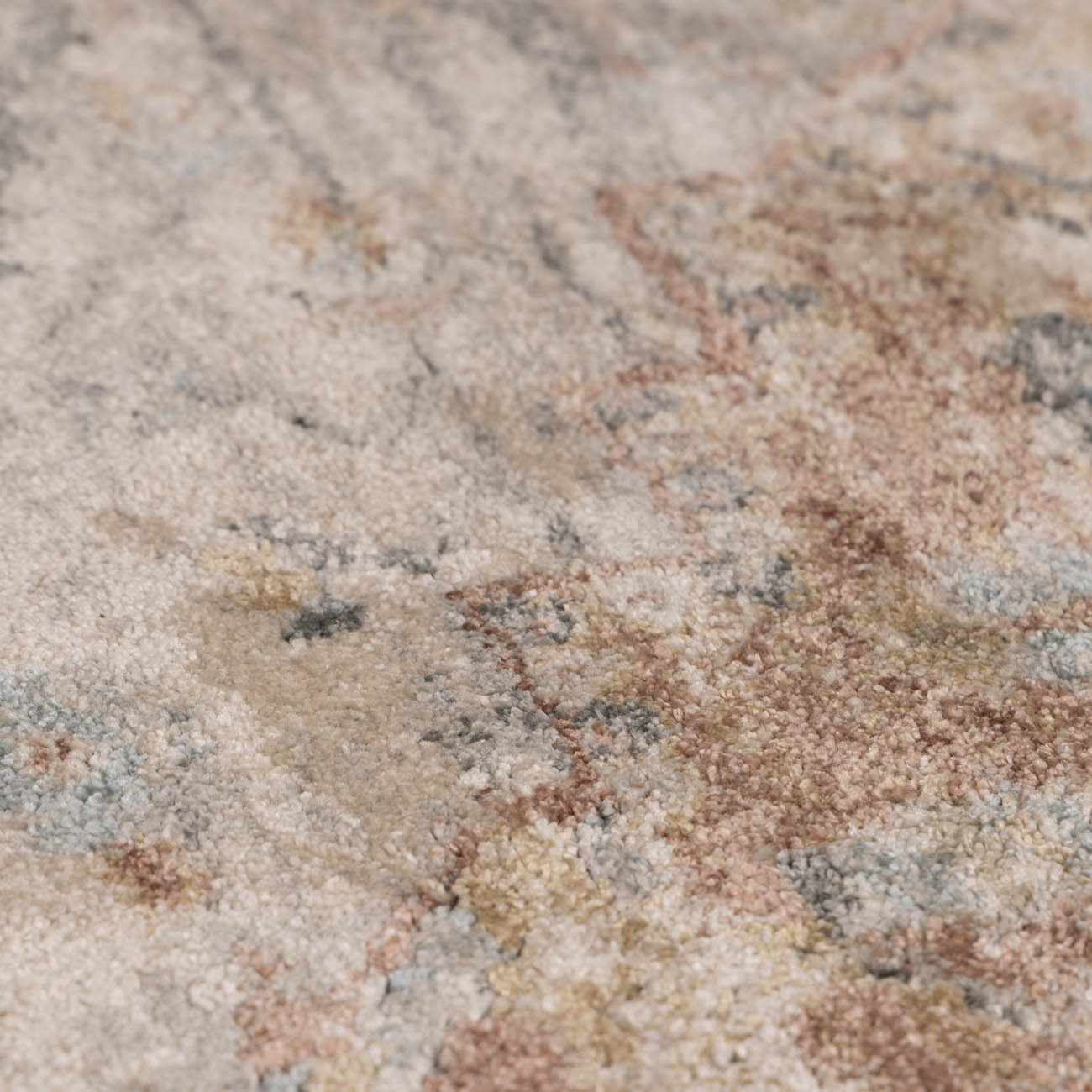 Vaeda Blue & Beige Medallion Runner Rug