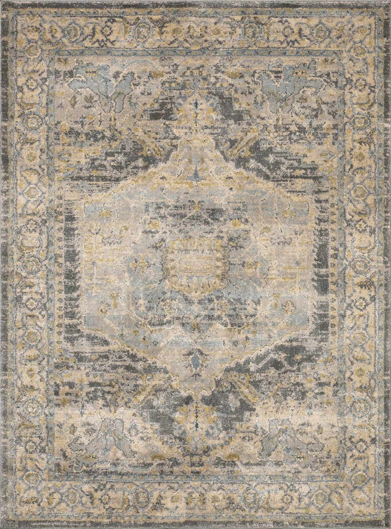 Vaeda Blue Medallion Runner Rug