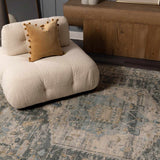 Vaeda Blue Medallion Runner Rug