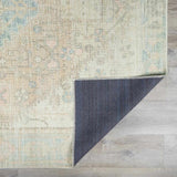Light Olive Baloy Washable 7ft Runner Rug
