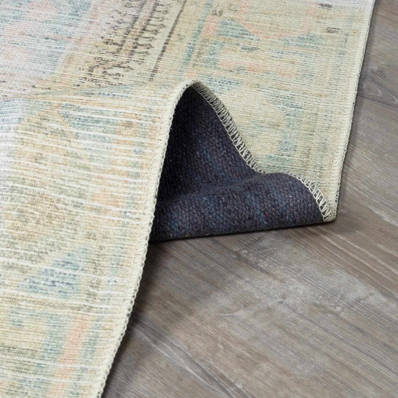 Light Olive Baloy Washable 7ft Runner Rug