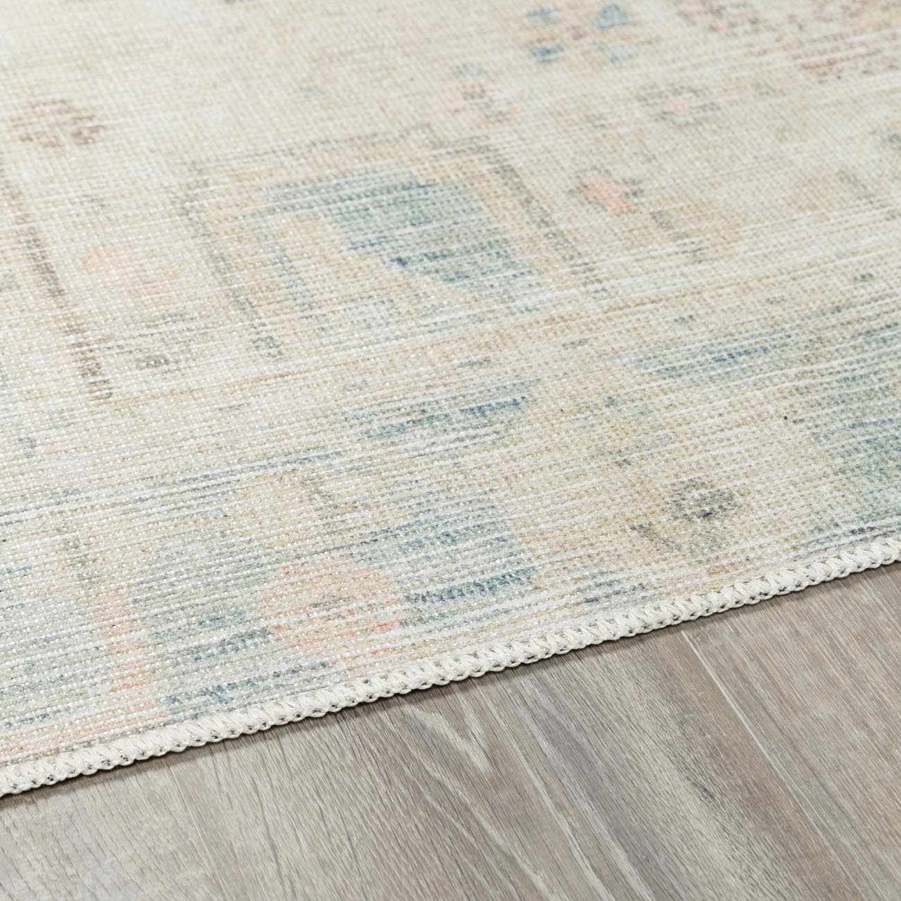 Light Olive Baloy Washable 7ft Runner Rug