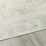 Light Olive Baloy Washable 7ft Runner Rug
