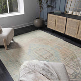 Light Olive Baloy Washable 7ft Runner Rug