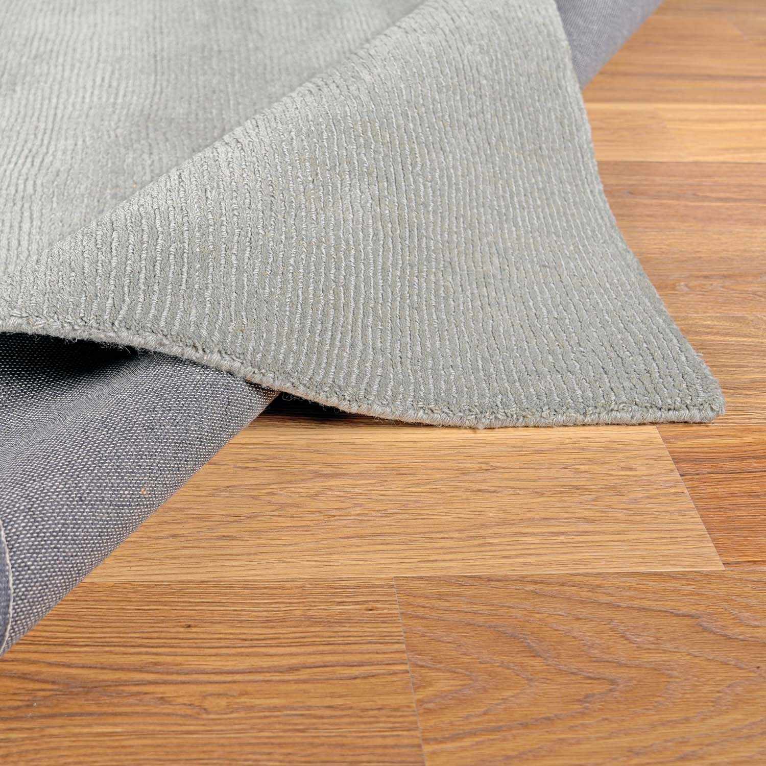 Brockton Solid Wool Runner Light Gray Rug