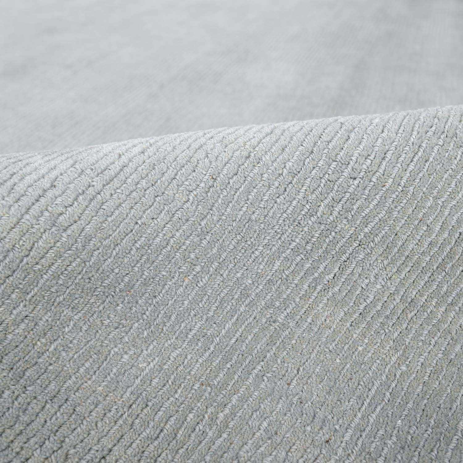 Brockton Solid Wool Runner Light Gray Rug