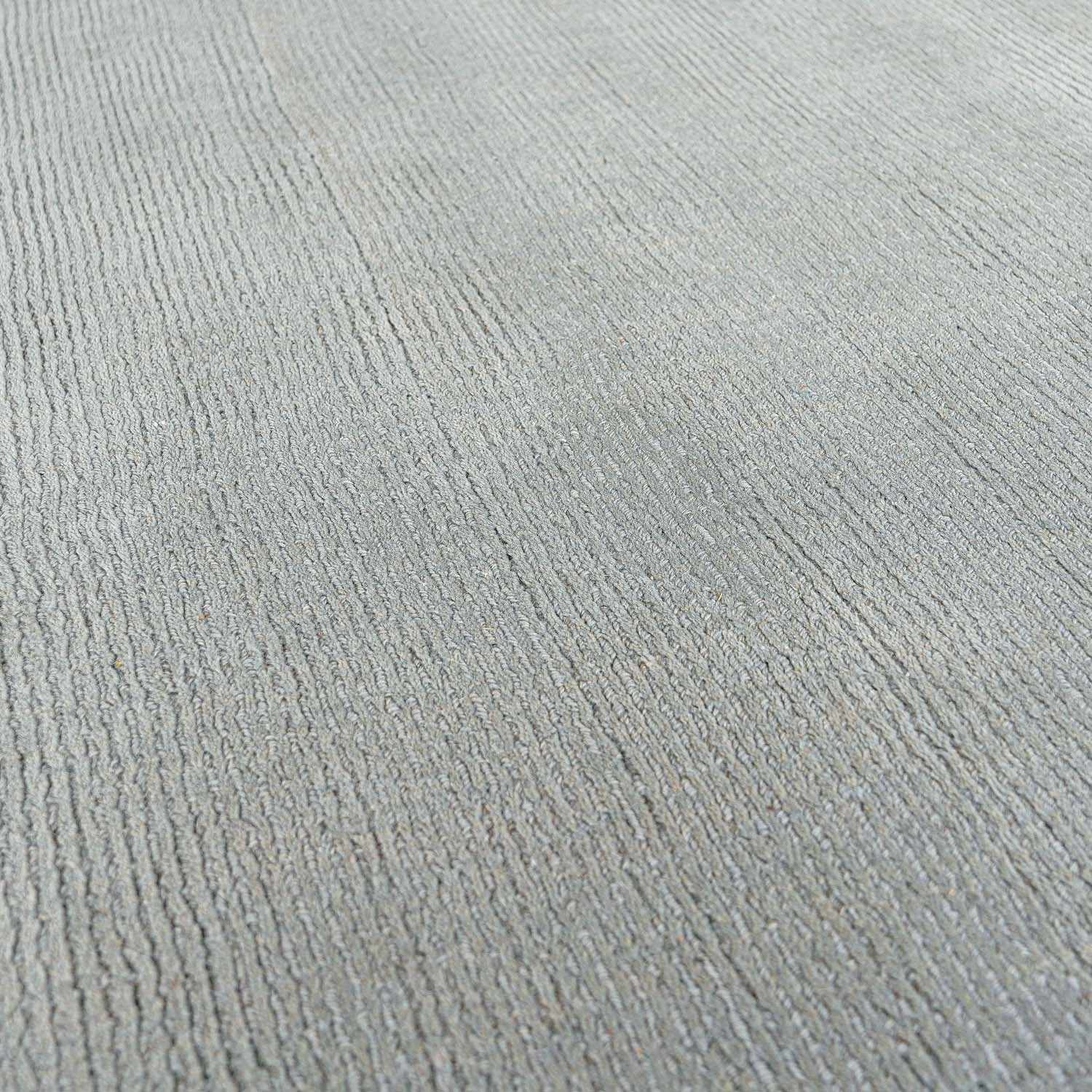 Brockton Solid Wool Runner Light Gray Rug