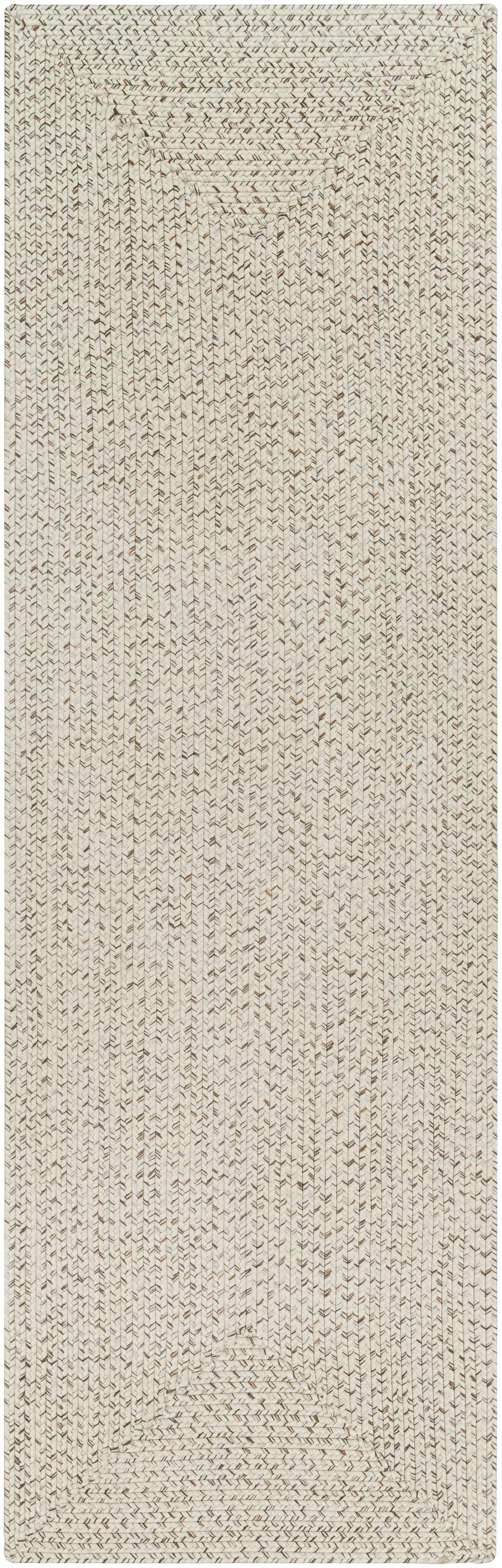 Beige Bargo Braided Textured Runner Rug