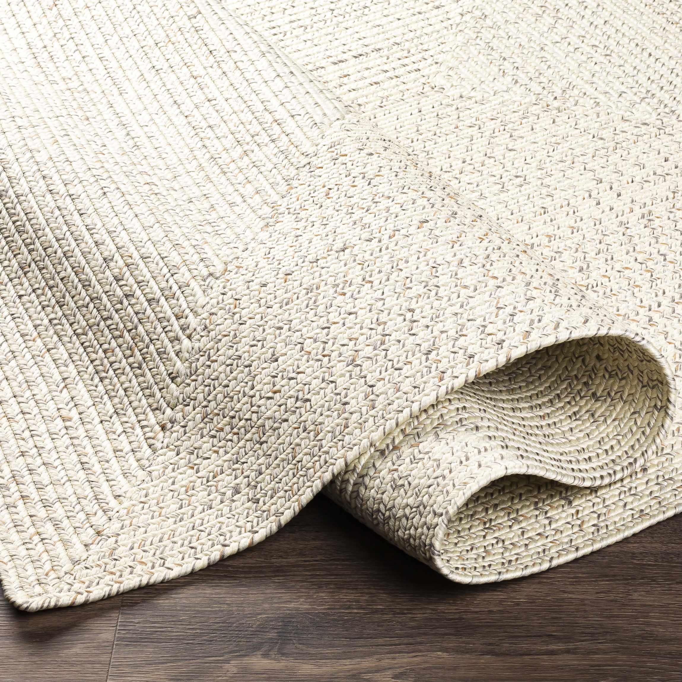 Beige Bargo Braided Textured Runner Rug