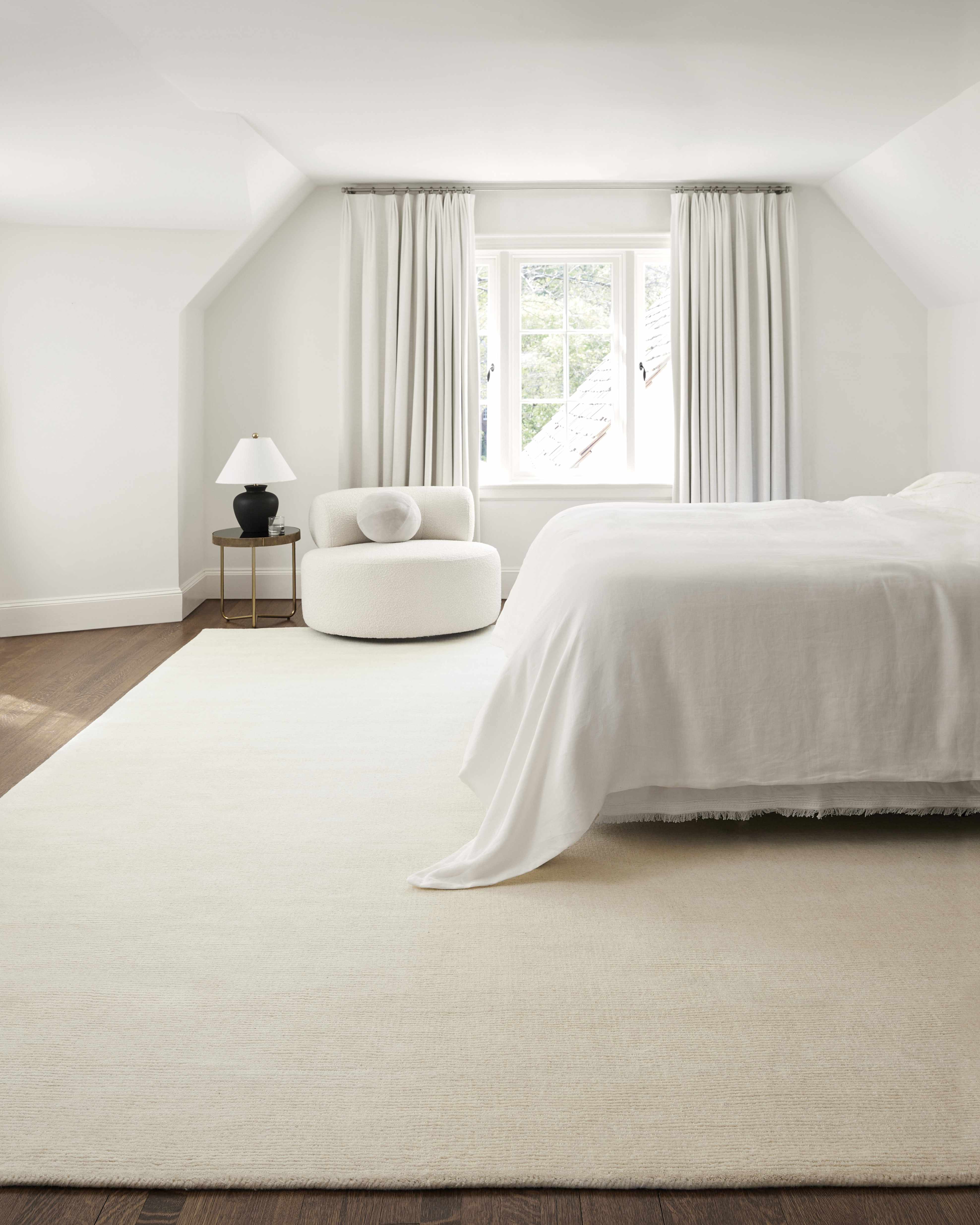 Brockton Solid Wool Light Beige Runner Rug