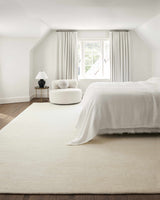 Brockton Solid Wool Light Beige Runner Rug