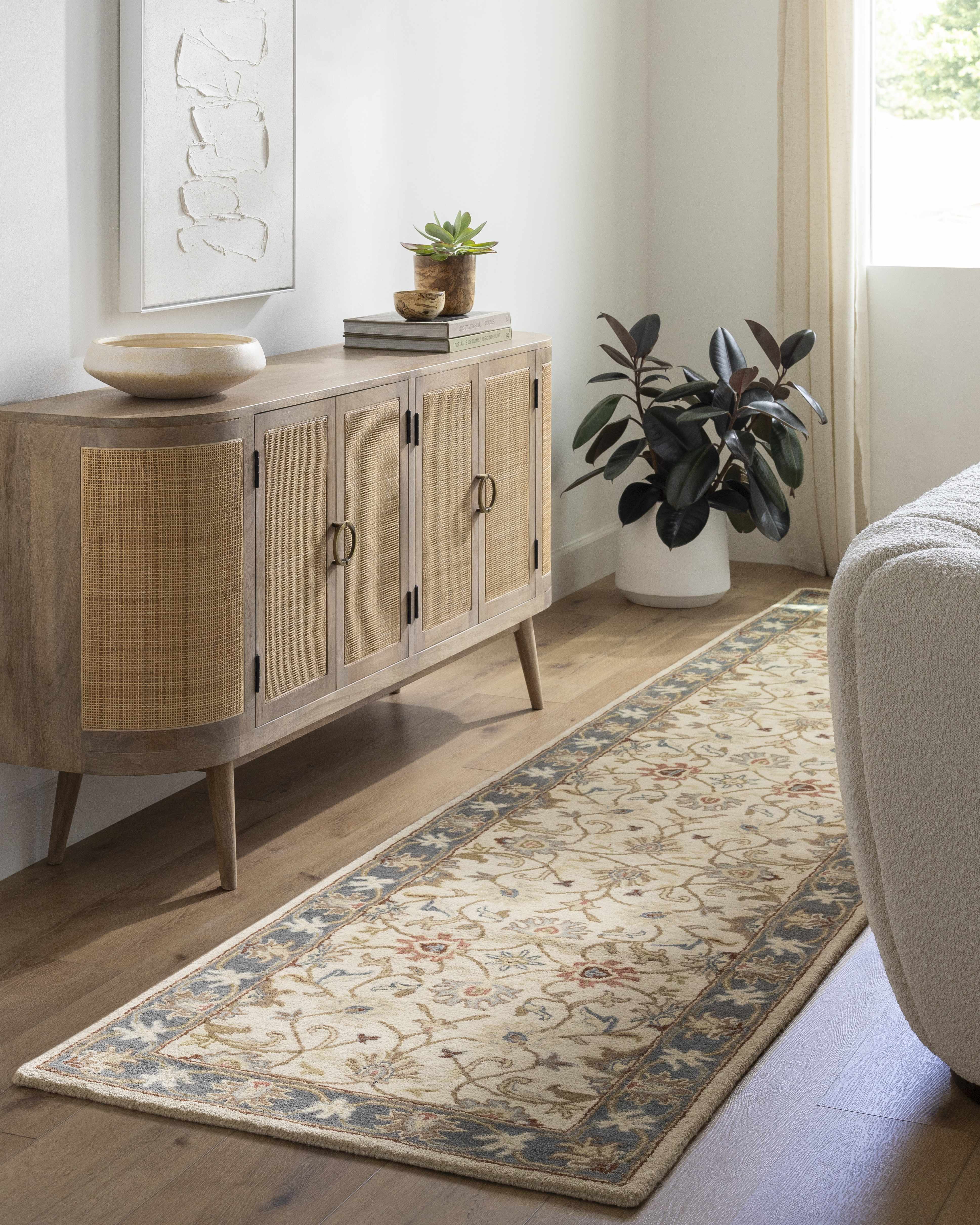 Cherryfield Hand Tufted Yellow & Sage 1125 Runner Rug