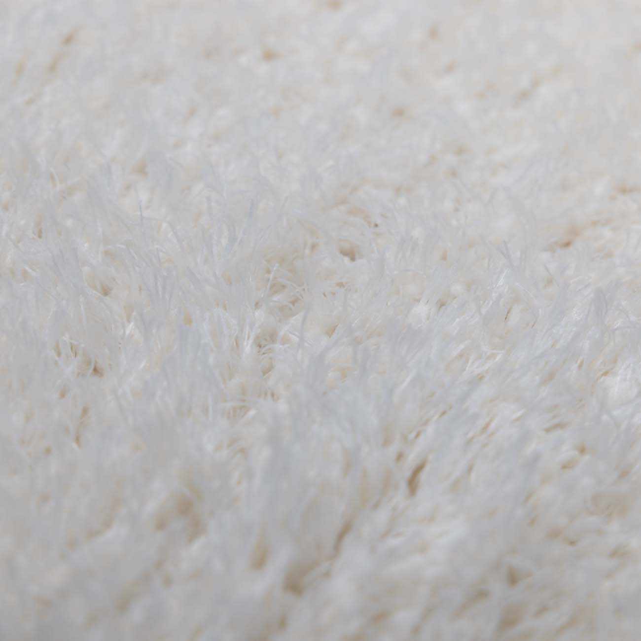Faina Solid Cream Shag Rug Washable