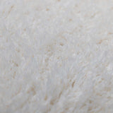 Faina Solid Cream Shag Rug Washable