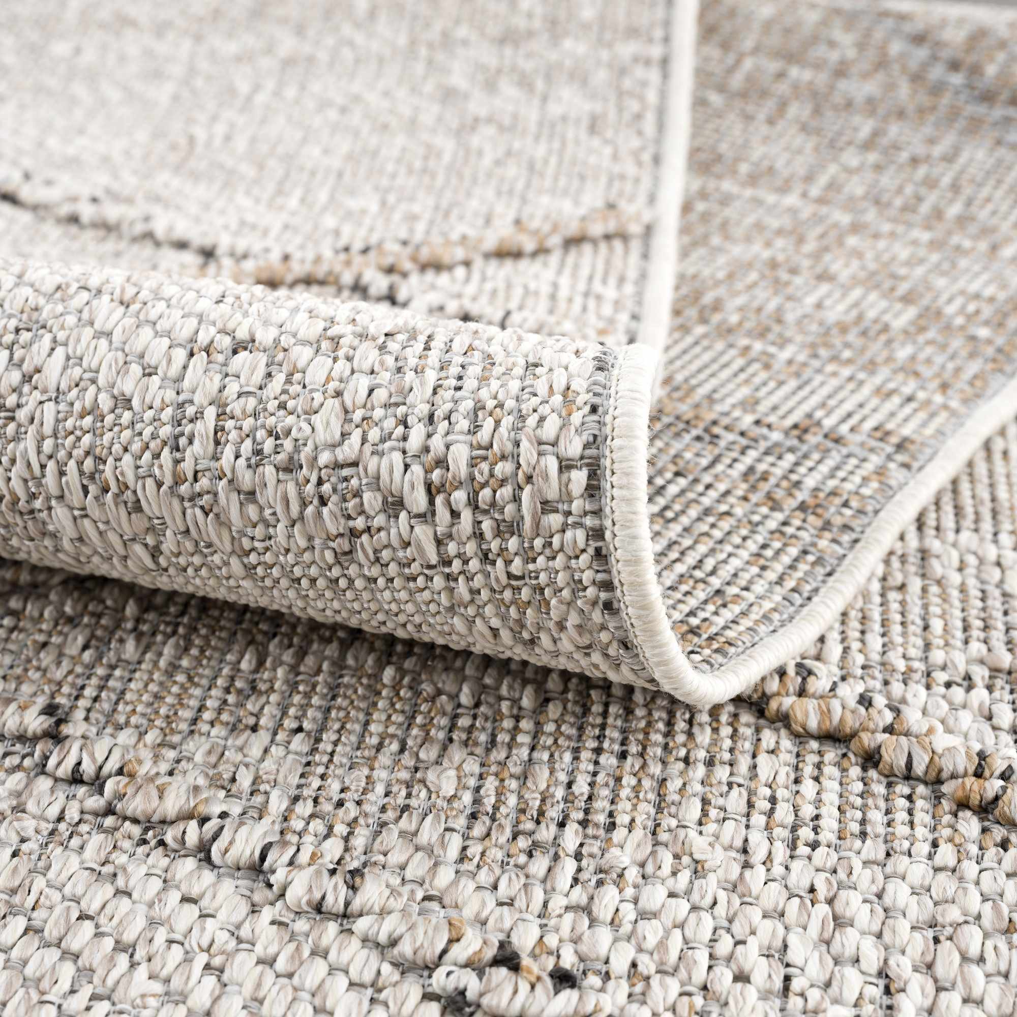 Baqer Bone & Tan Indoor & Outdoor Rug - Clearance