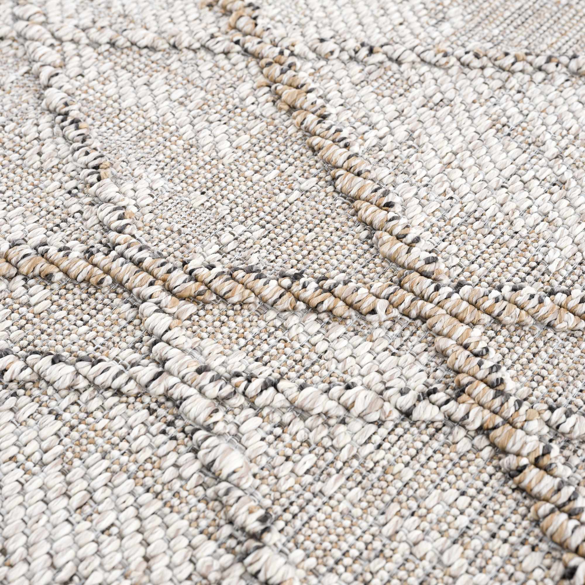 Baqer Bone & Tan Indoor & Outdoor Rug - Clearance