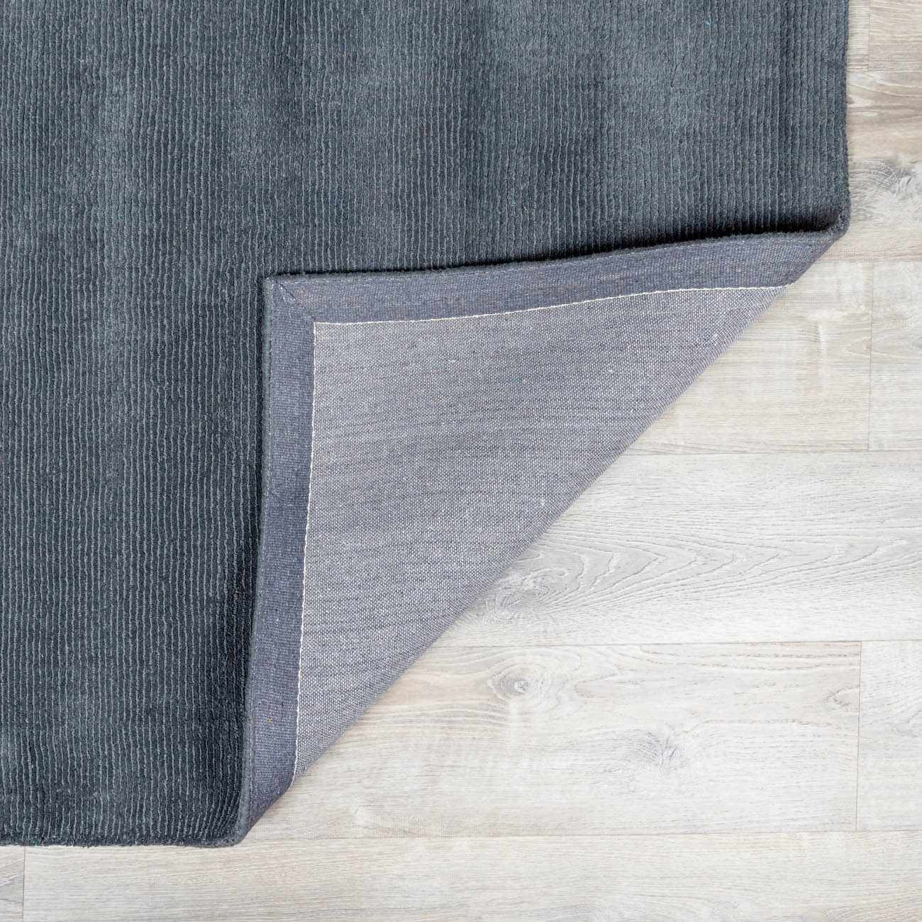 Brockton Solid Wool Charcoal Runner Rug