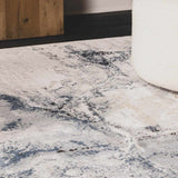 Kirkland Dark Blue Marble Runner Rug