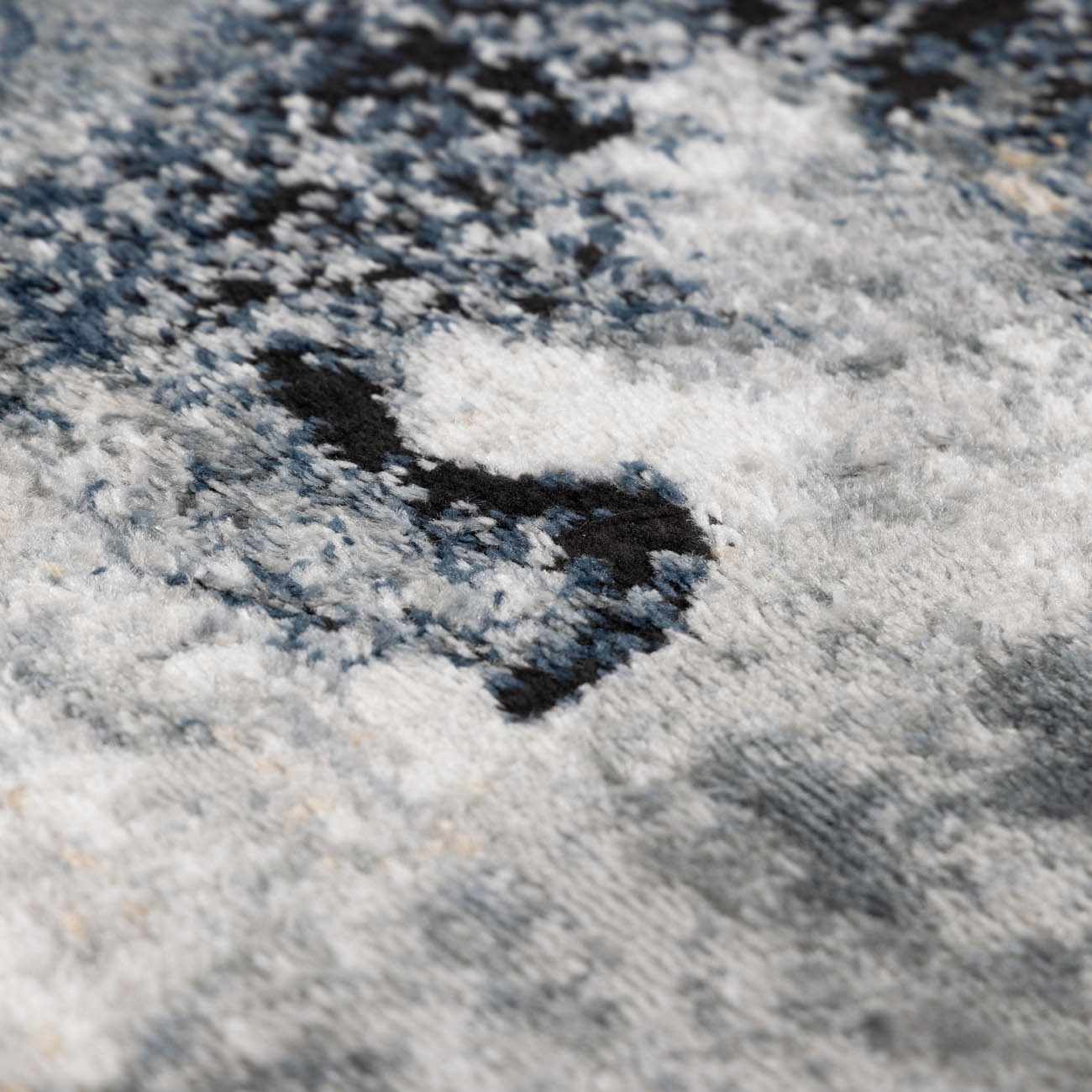 Kirkland Dark Blue Marble Runner Rug