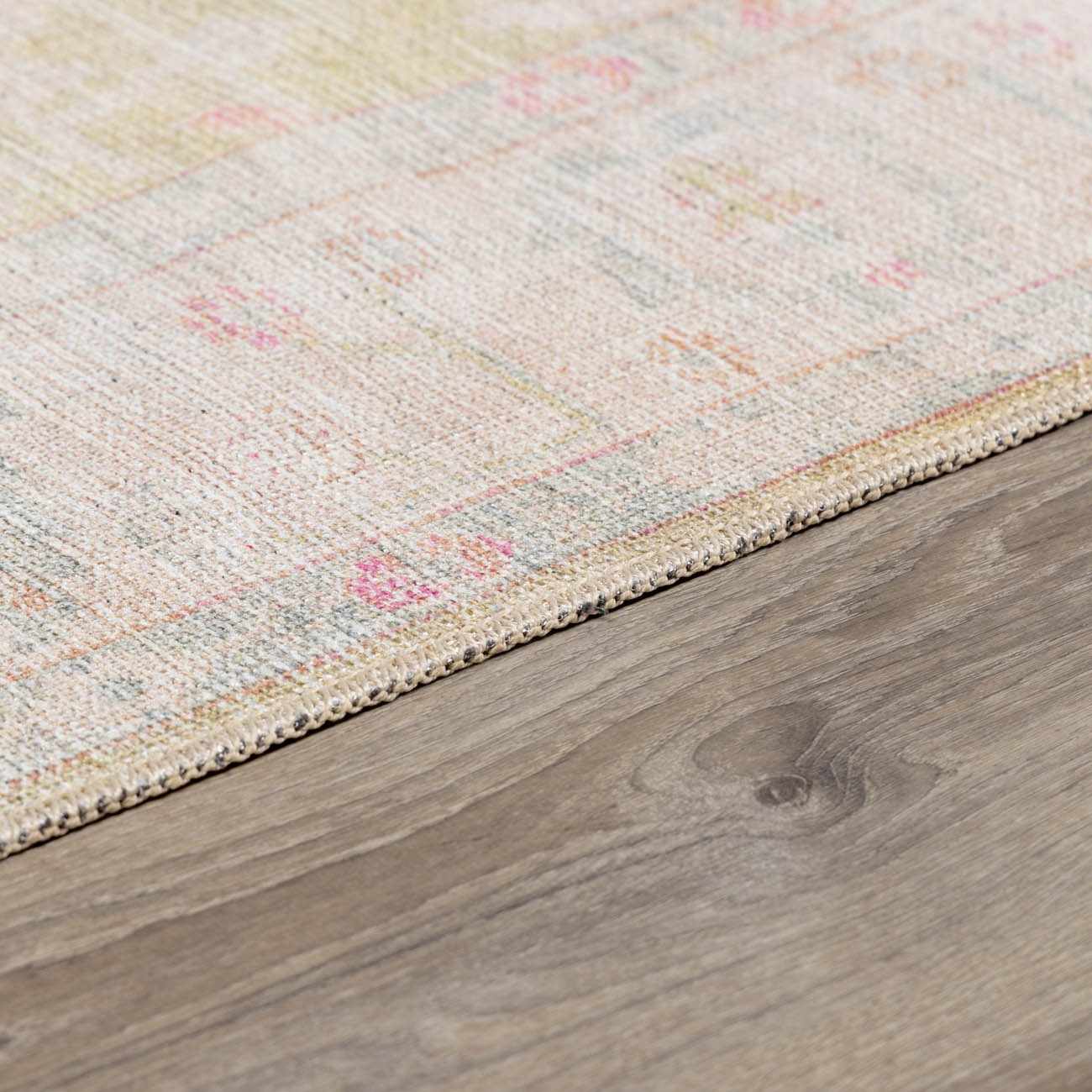 Bozkurt Distressed Washable Rug