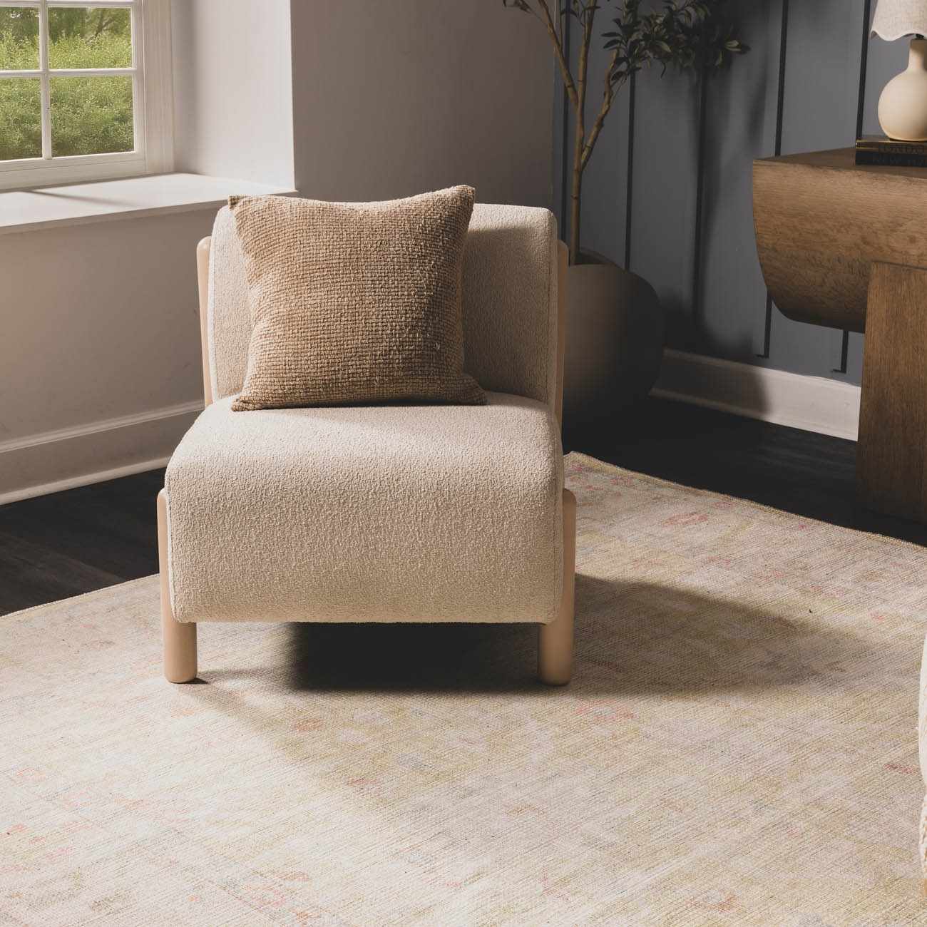 Bozkurt Distressed Washable Rug