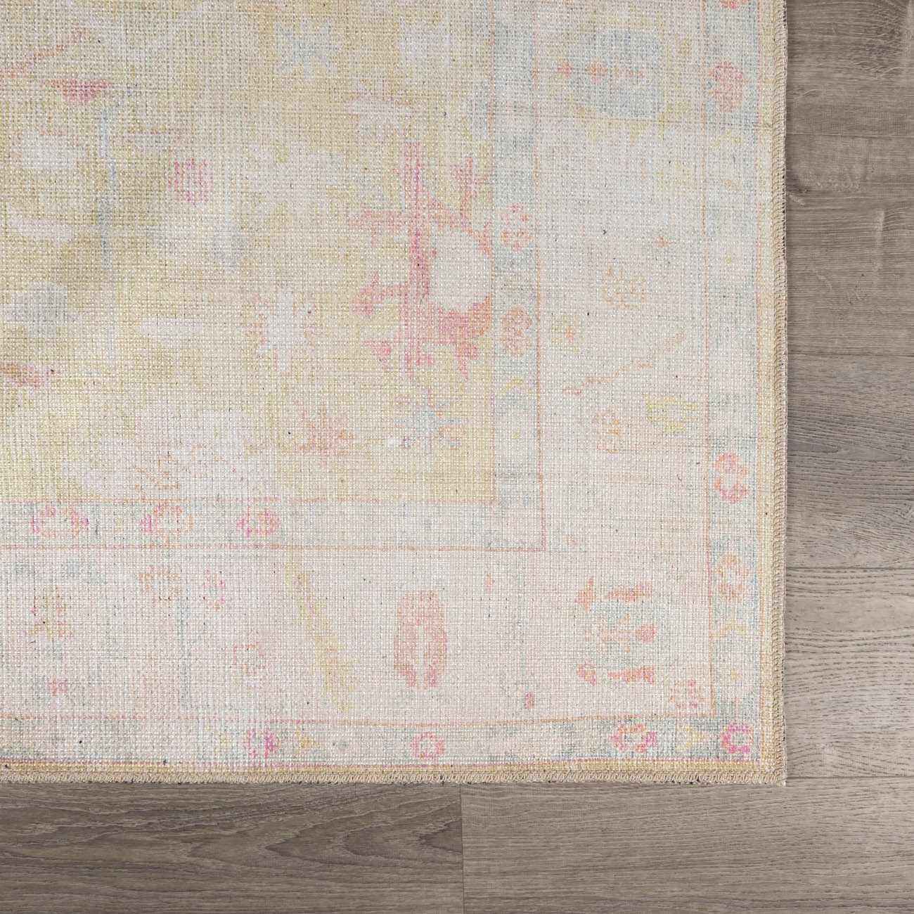 Bozkurt Distressed Washable Rug