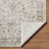 Kerem Cream Damask Runner Rug