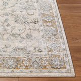 Kerem Cream Damask Runner Rug