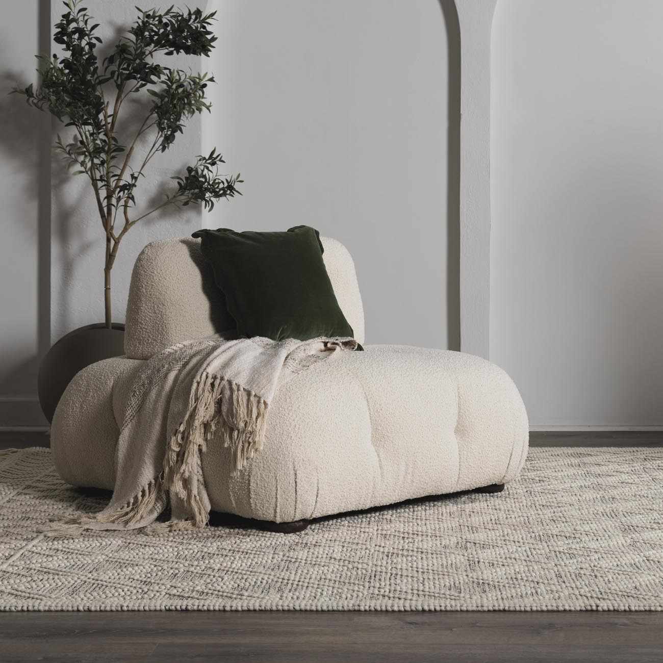 Ramsbury Beige Runner Rug