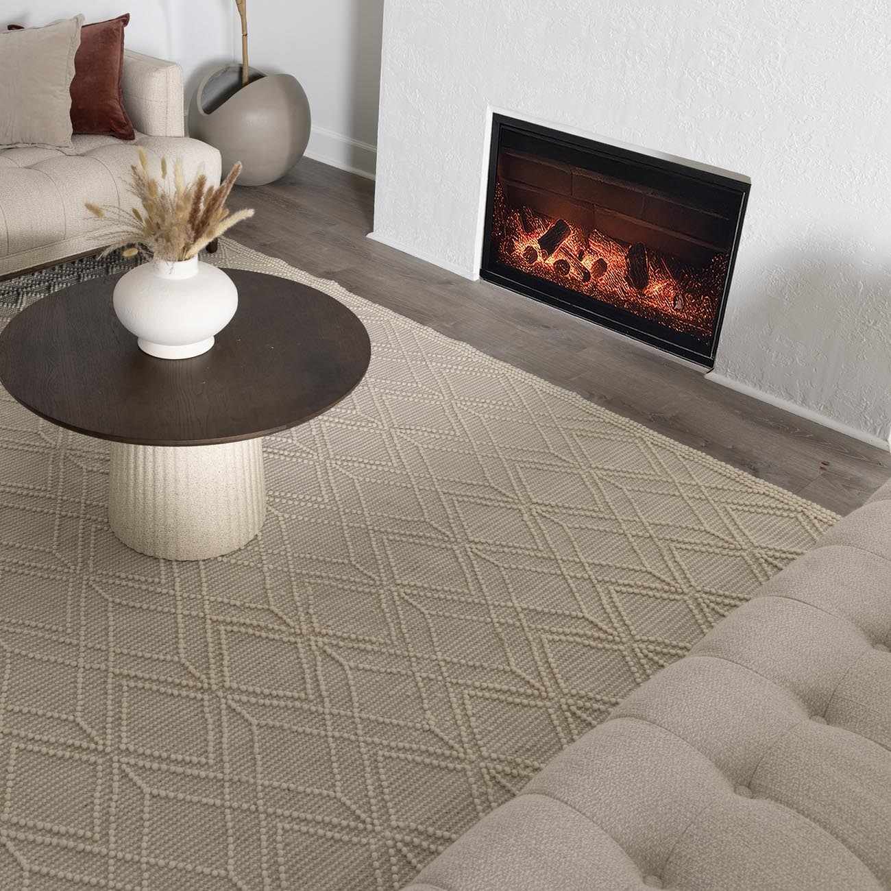 Ramsbury Beige Runner Rug