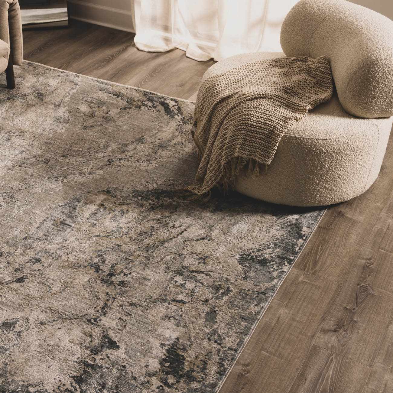 Maddington Gray Marble Rug