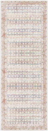 Rust Maligaya Distressed Washable Runner Rug - Clearance