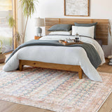 Rust Maligaya Distressed Washable Runner Rug - Clearance