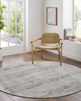 Neron Blue Gray Abstract Runner Rug