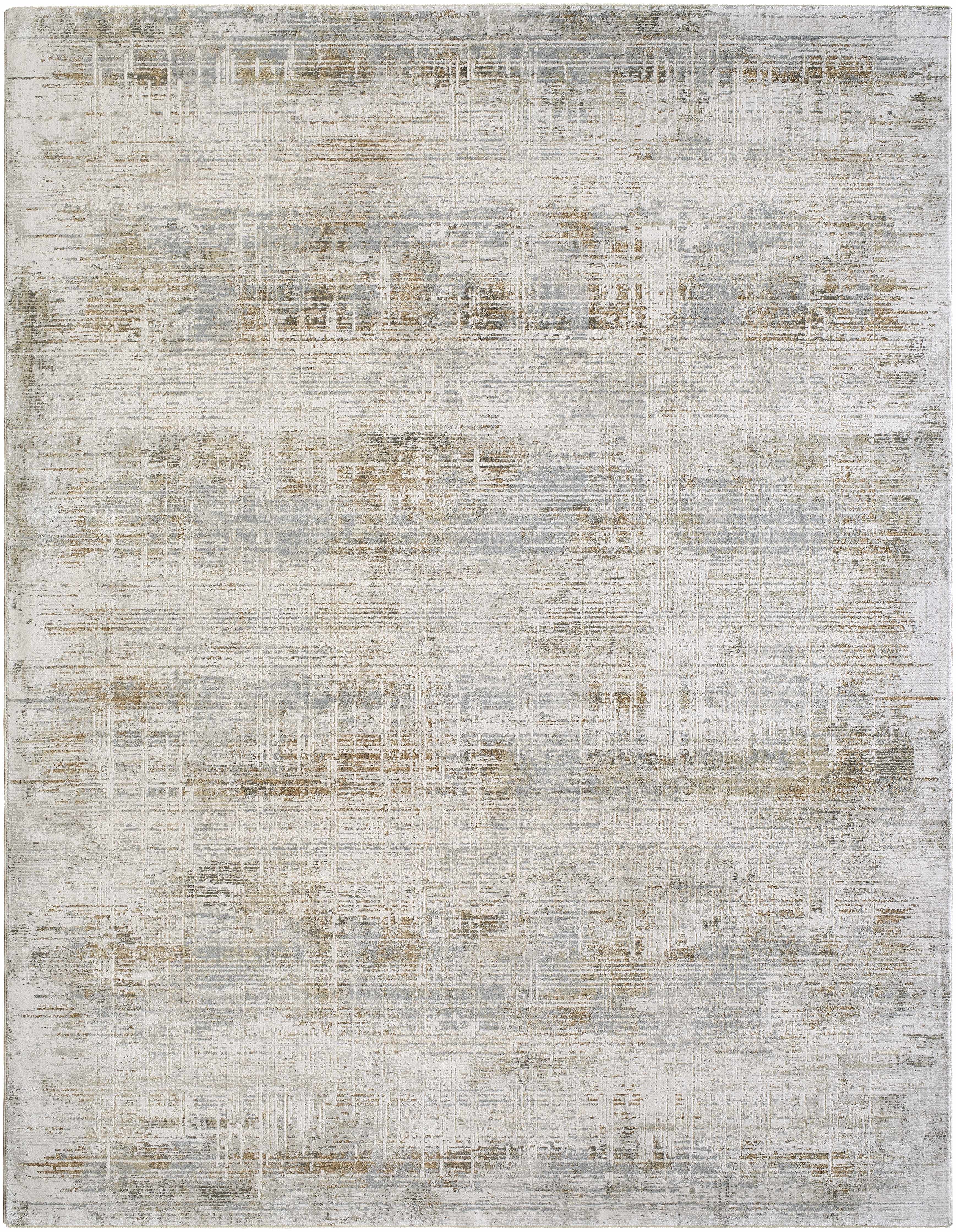 Neron Blue Gray Abstract Runner Rug