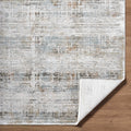 Neron Blue Gray Abstract Runner Rug